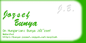 jozsef bunya business card